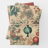 Feuille De Papier Cadeau Souvenirs rétro (En situation)