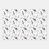 Feuille De Papier Cadeau Space et Planet Galaxy (Devant 2)