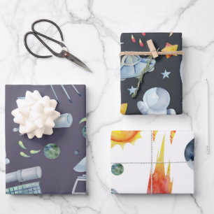 Feuille De Papier Cadeau Space Man