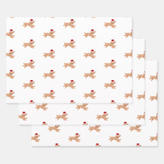 Feuille De Papier Cadeau Spaniel Dog Christmas 