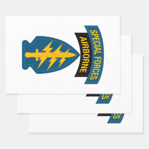 Feuille De Papier Cadeau Special Forces insignia Airborne Tab