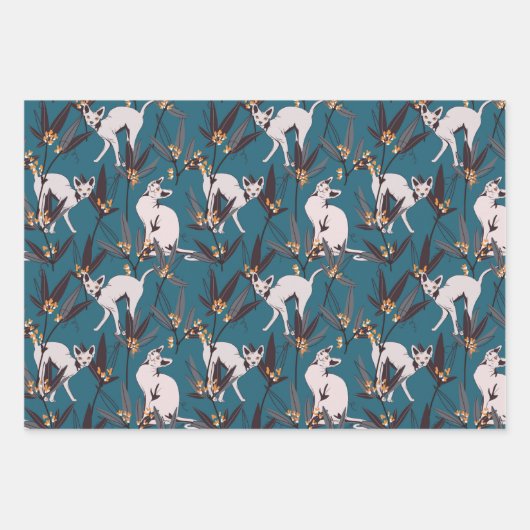 Feuille De Papier Cadeau sphynx chat drôle enfants motif (Devant)