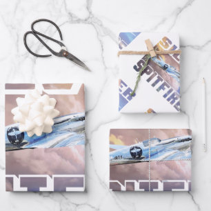 Feuille De Papier Cadeau Spitfire argenté