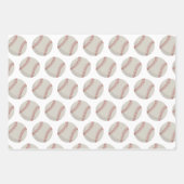 Feuille De Papier Cadeau Sports de baseball (Devant 2)