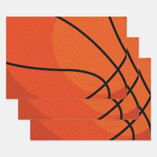 Feuille De Papier Cadeau Sports de basket (Lot)