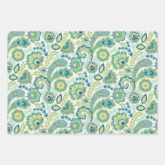 Feuille De Papier Cadeau Spring Garden Paisley (Devant)