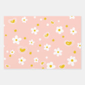 Feuille De Papier Cadeau Spring Pastel Floral & Hearts (Devant 3)