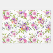 Feuille De Papier Cadeau Spring Ranunculus et Collage Rose (Devant 2)