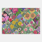 Feuille De Papier Cadeau Spring Set, Melange Paisley et Fleuresse (Devant)