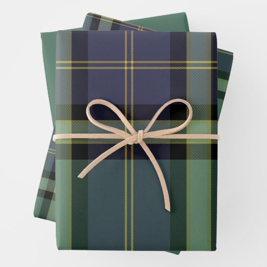 Feuille De Papier Cadeau Spruce Wrapping Paper Flat Sheet Set of 3 (En situation)