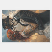 Feuille De Papier Cadeau Squelette gothique, Proposition, Mariage, Lune de  (Devant 3)