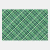 Feuille De Papier Cadeau St. Patrick’s Day Celtic Clover & Plaid (Devant 3)