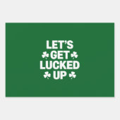 Feuille De Papier Cadeau St Patrick's Day Faisons chanceler Irlandais Clove (Devant)