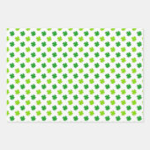 Feuille De Papier Cadeau St. Patrick's Day Green Shamrocks Leprechaun Fun 3 (Devant)