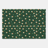 Feuille De Papier Cadeau St Patrick's Day Leprechaun Casquette Shamrock Dra (Devant 3)
