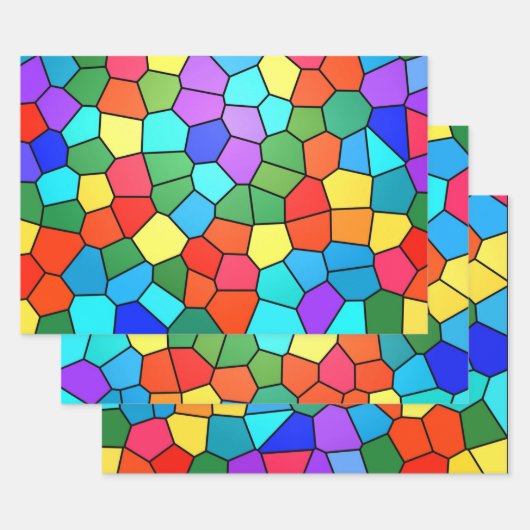 Feuille De Papier Cadeau Stained Glass (Lot)