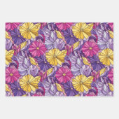 Feuille De Papier Cadeau Stained Glass Abstract Purple Yellow Pink (Devant 3)