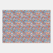 Feuille De Papier Cadeau Starfish and Stripes (Devant 3)