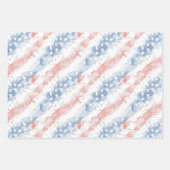 Feuille De Papier Cadeau Starfish Red Blue July 4th Celebration (Devant 2)