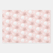 Feuille De Papier Cadeau Starfish Sand Dollar Rose Gold Rose Noël (Devant)