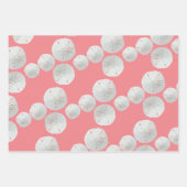 Feuille De Papier Cadeau Starfish Sand Dollars Pink Girly Seashells (Devant 3)