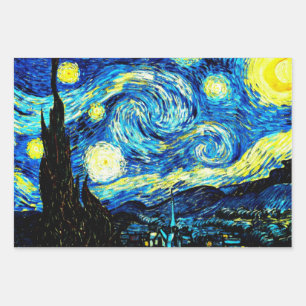 Feuille De Papier Cadeau Starry Night, art van Gogh mondialement connu