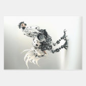 Feuille De Papier Cadeau Steampunk Black White Rosters Decoupage (Devant 3)