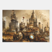 Feuille De Papier Cadeau Steampunk City (Devant 2)
