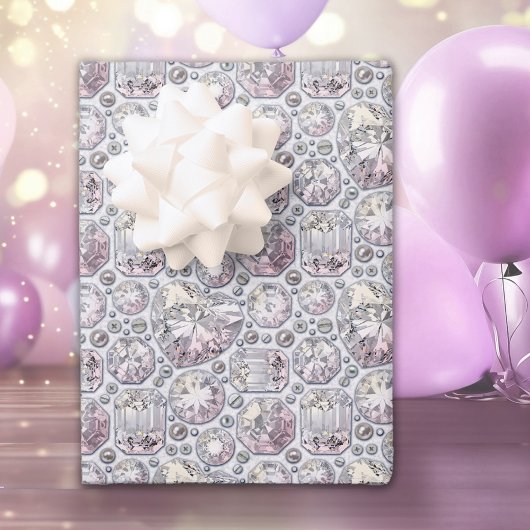 Feuille De Papier Cadeau Steampunk Diamonds Pearls Anniversaire