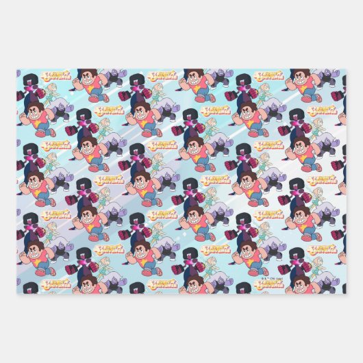 Feuille De Papier Cadeau Steven Universe | Crystal Gem Group Action (Devant 3)