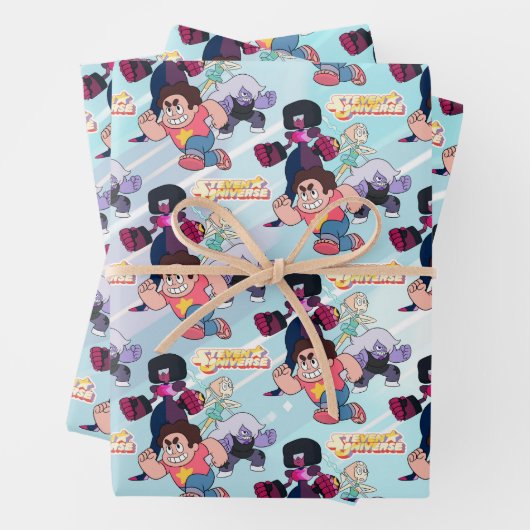 Feuille De Papier Cadeau Steven Universe | Crystal Gem Group Action (En situation)