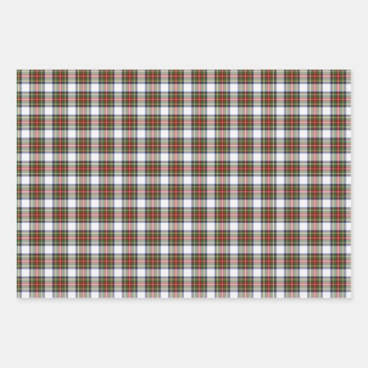 Feuille De Papier Cadeau Stewart Royal Robe Plaid écossais Motif (Devant 3)