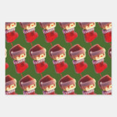 Feuille De Papier Cadeau Stockage de Noël (Devant)