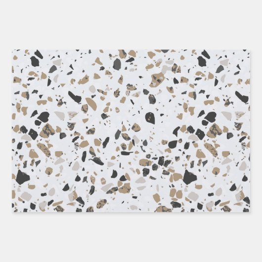Feuille De Papier Cadeau Stone Terrazzo Pattern (Devant 2)