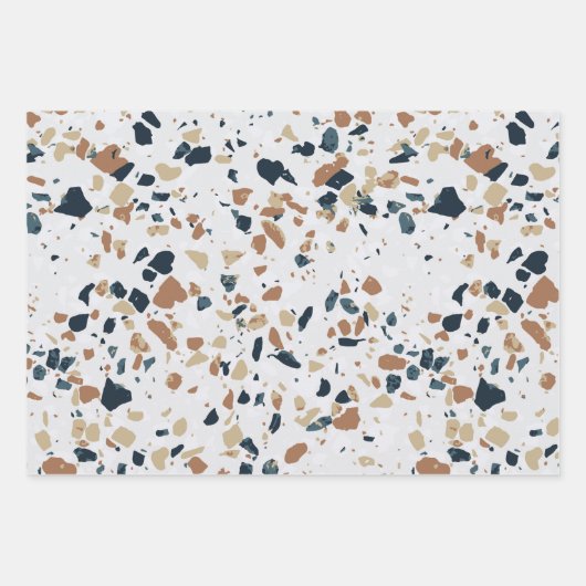Feuille De Papier Cadeau Stone Terrazzo Pattern (Devant)