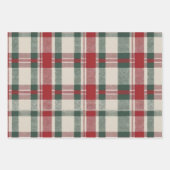 Feuille De Papier Cadeau Striped Christmas Wrapping Paper, Pine Tree (Devant 3)