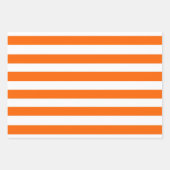 Feuille De Papier Cadeau Stripes orange et blanc (Devant)