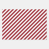 Feuille De Papier Cadeau Stripes Polka Dot Zig Zag Motifs Rouge Blanc (Devant 2)