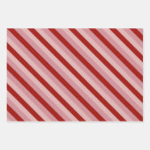 Feuille De Papier Cadeau Stripes Valentine personnalisables (Devant 3)
