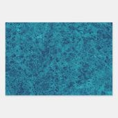 Feuille De Papier Cadeau Structure en marbre bleu Terrazzo (Devant 3)