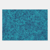 Feuille De Papier Cadeau Structure en marbre bleu Terrazzo (Devant 2)