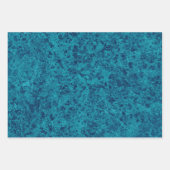 Feuille De Papier Cadeau Structure en marbre bleu Terrazzo (Devant)