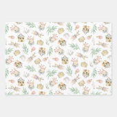Feuille De Papier Cadeau Style Classique Lapin Baby shower Enveloppement Ca (Devant 3)