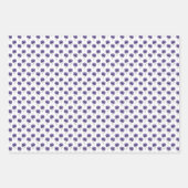 Feuille De Papier Cadeau Style de dessin abstrait de fleur violette (Devant 3)