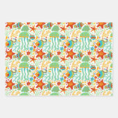 Feuille De Papier Cadeau Style de dessin animé Aquatic Life (Devant 2)