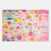 Feuille De Papier Cadeau style de peinture couleur acryl (Devant)