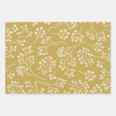 Feuille De Papier Cadeau Style Floral Jaune Modèle moderne Ferme  (Devant 2)