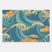 Feuille De Papier Cadeau Style marin (Devant)