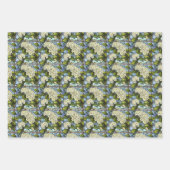 Feuille De Papier Cadeau Style Verre Tiré Floral (Devant 3)