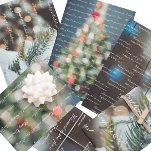 Feuille De Papier Cadeau Style vintage pastel bleu Noël